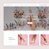 Preview of an ecommerce website for a bridal store